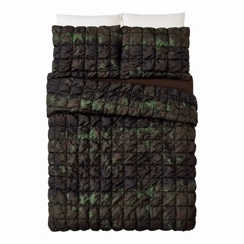 Seek Full/Queen Puffer Square Comforter Lightweight Modern Bedding
